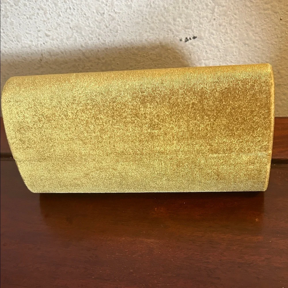 Dolce & Gabbana Gold Velvet Fold-Over Clutch Case